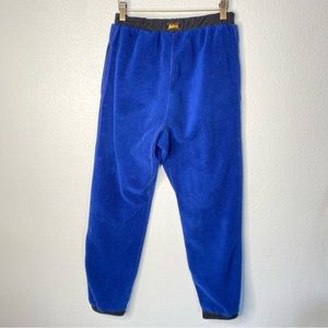 REI Fleece Joggers Vintage Pants Blue Sz Small 90s Midlayer Outdoor Made in USA